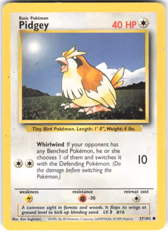 Pidgey, 57/102