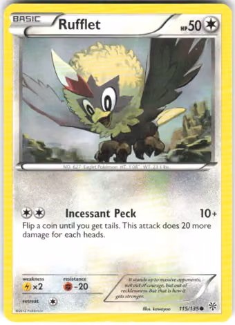 Rufflet, 115/135